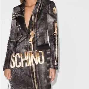【送料&関税込】Moschino Jacket Dress Moschino | Dresses | Bnwt Moschino Biker Logo Blazer Dress